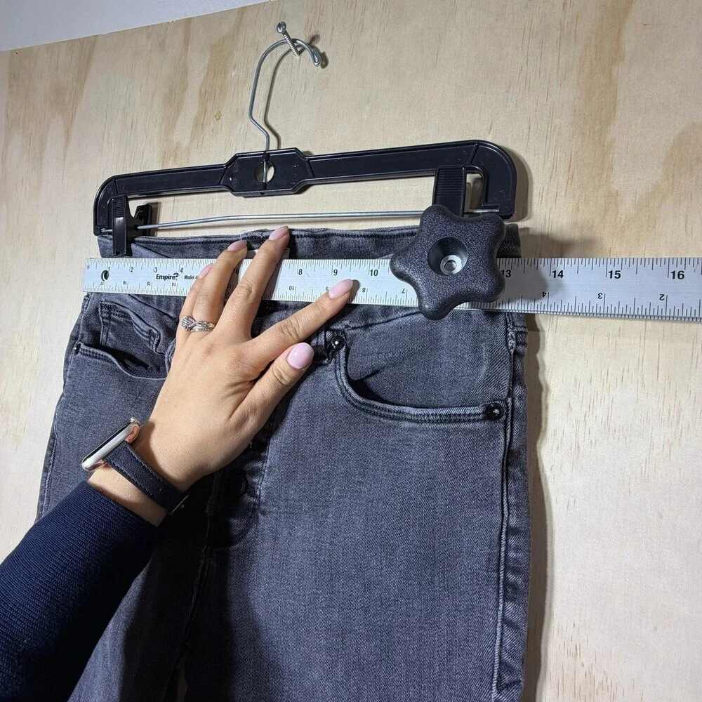 Good American High‎ Rise Skinny Jeans Women’s 6 Gray Button Fly Stretch